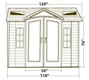 Measurements of the Lifetime 10 x 8 ft Shed
