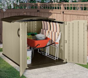 Low Height Glide-Lid Shed