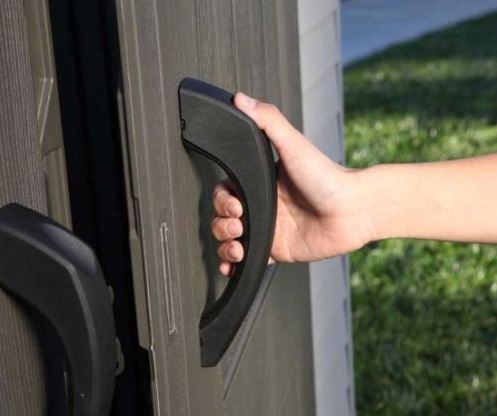 Easy Grip Handles open the steel reinforced doors