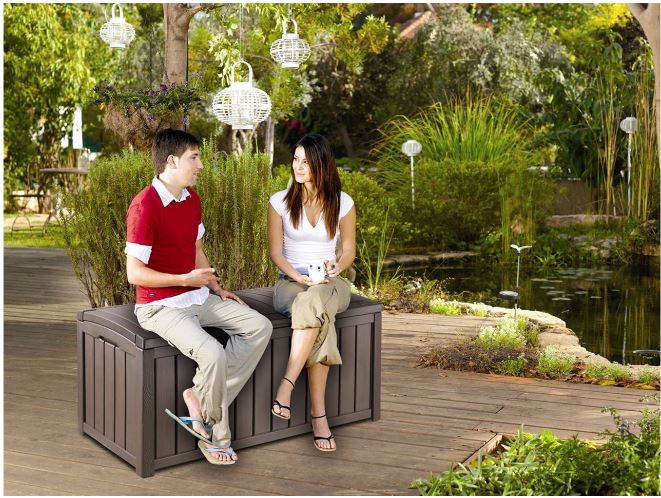 Glenwood Deck Box Provides Adult Seating