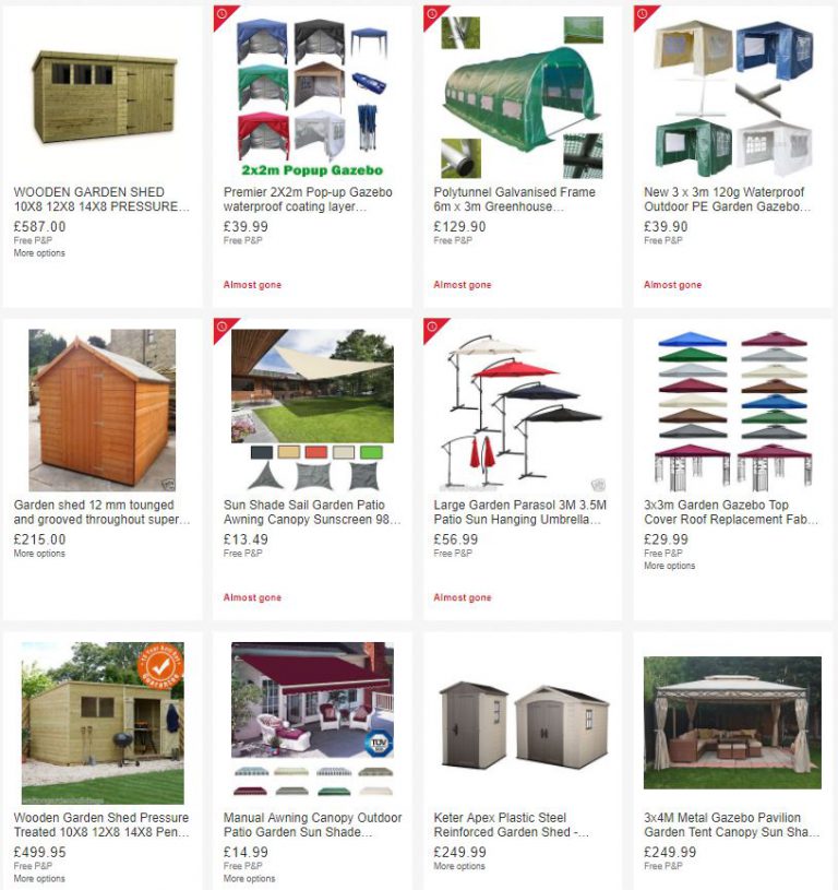 Daily Deals in Garden Sheds, Structures and Shade