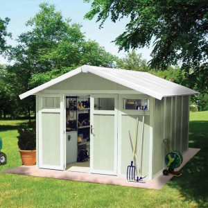Grosfillex's 11 m² Utility Shed - Pale Green