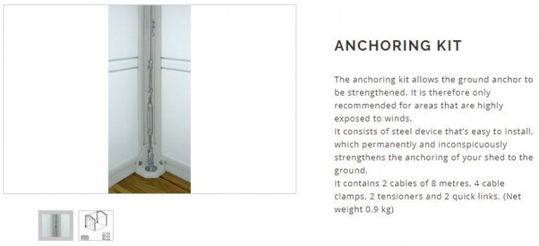 Additional Anchoring Kits for Exposed Areas
