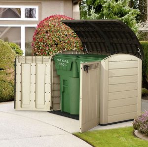 Beige/Green Keter Store It Out Max Garden Lockable Storage Box 1200 Litre 