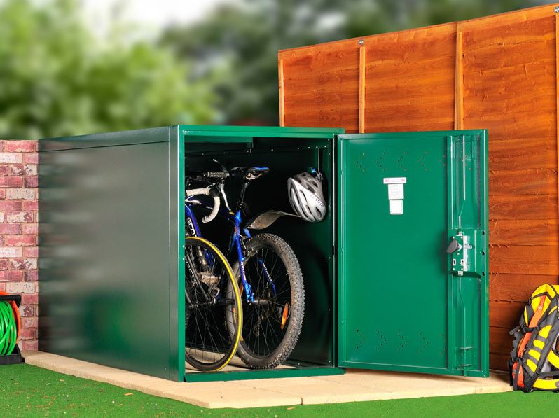 Outdoor Bike Storage Solutions - Asgard Green 2-Bike Store