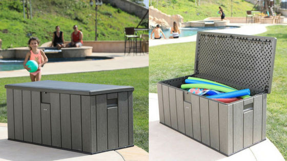 Backyard Outdoor Furniture 16.7 x 17.3 x 19.7 Inches Tidyard Garden Storage Deck Box Plastic 23.8 Gal Lockable Garden Container Cabinet Toolbox for Patio Poolside Lawn W x D x H 