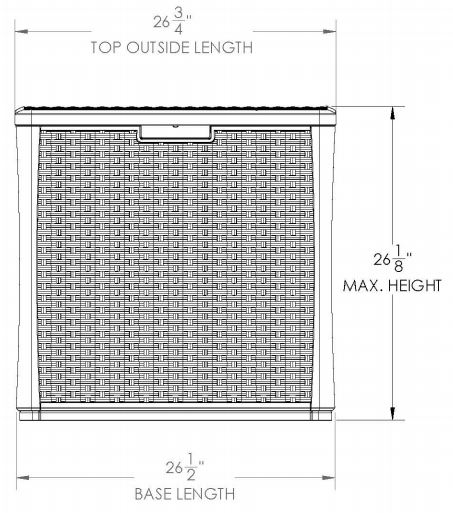 Suncast Deck Box Cube Measurements