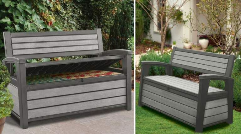 Weather-Resistant Garden Storage Bench